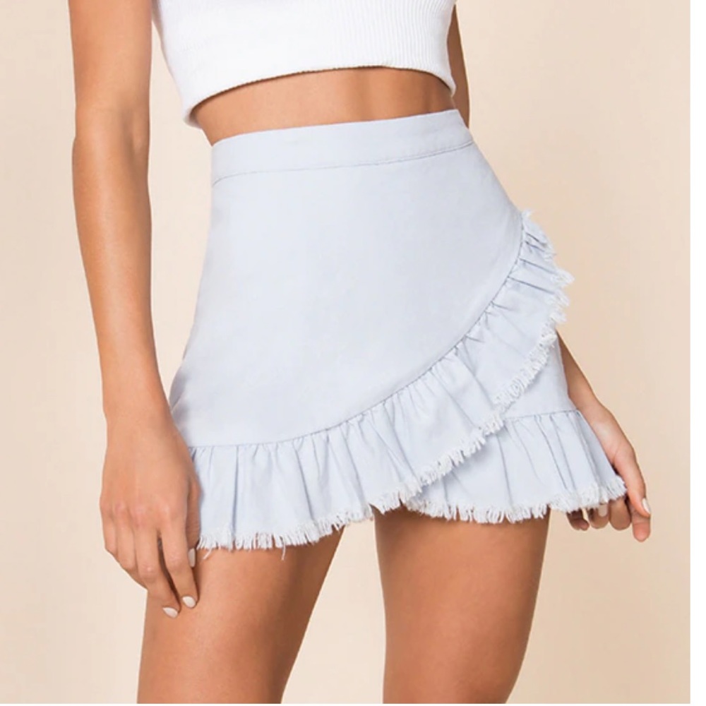 Superdown Nola Ruffle Wrap Skirt (S)